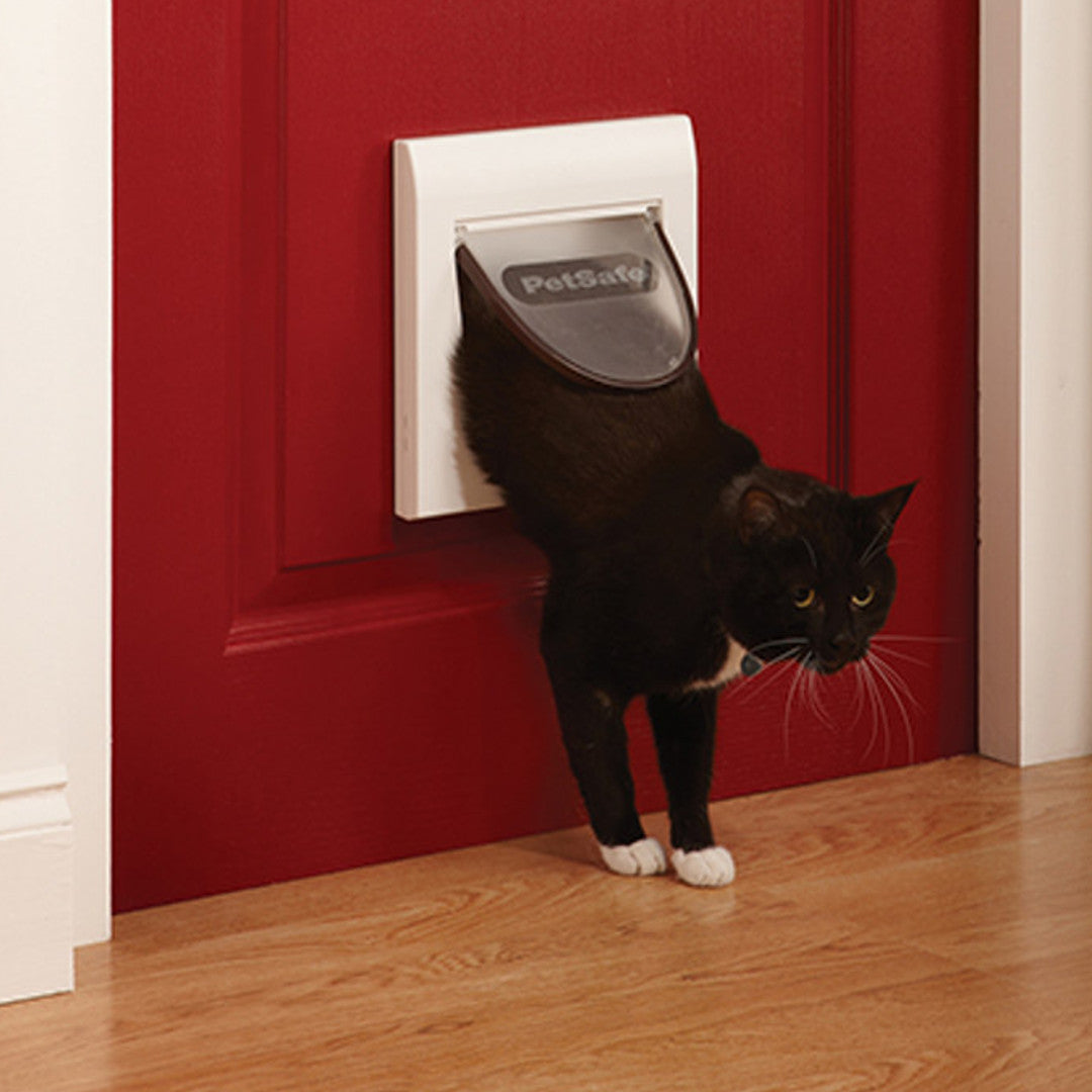 Puerta para gatos Staywell®, clásica, magnética, con cuatro