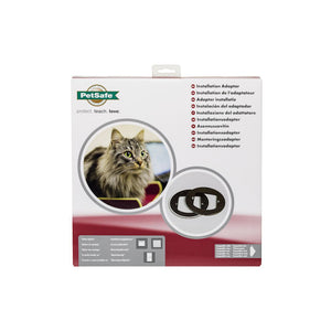 Adaptador de instalación para la puerta para gatos con microchip & Puerta para gatos de bloqueo manual